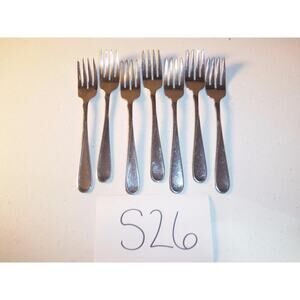 7 Oneida Flight Reliance Salad Forks Stainless -0216S26